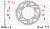 Corona AFAM 12814-43 in acciaio passo 520 YAMAHA MT-03 320 A MTN 320 ABS 2016  -2022